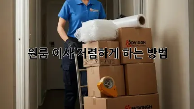 원룸 이사, 저렴하게 하는 방법!