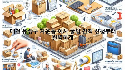대전 유성구 자운동 이사 꿀팁🍯 견적 신청부터 완벽하게!